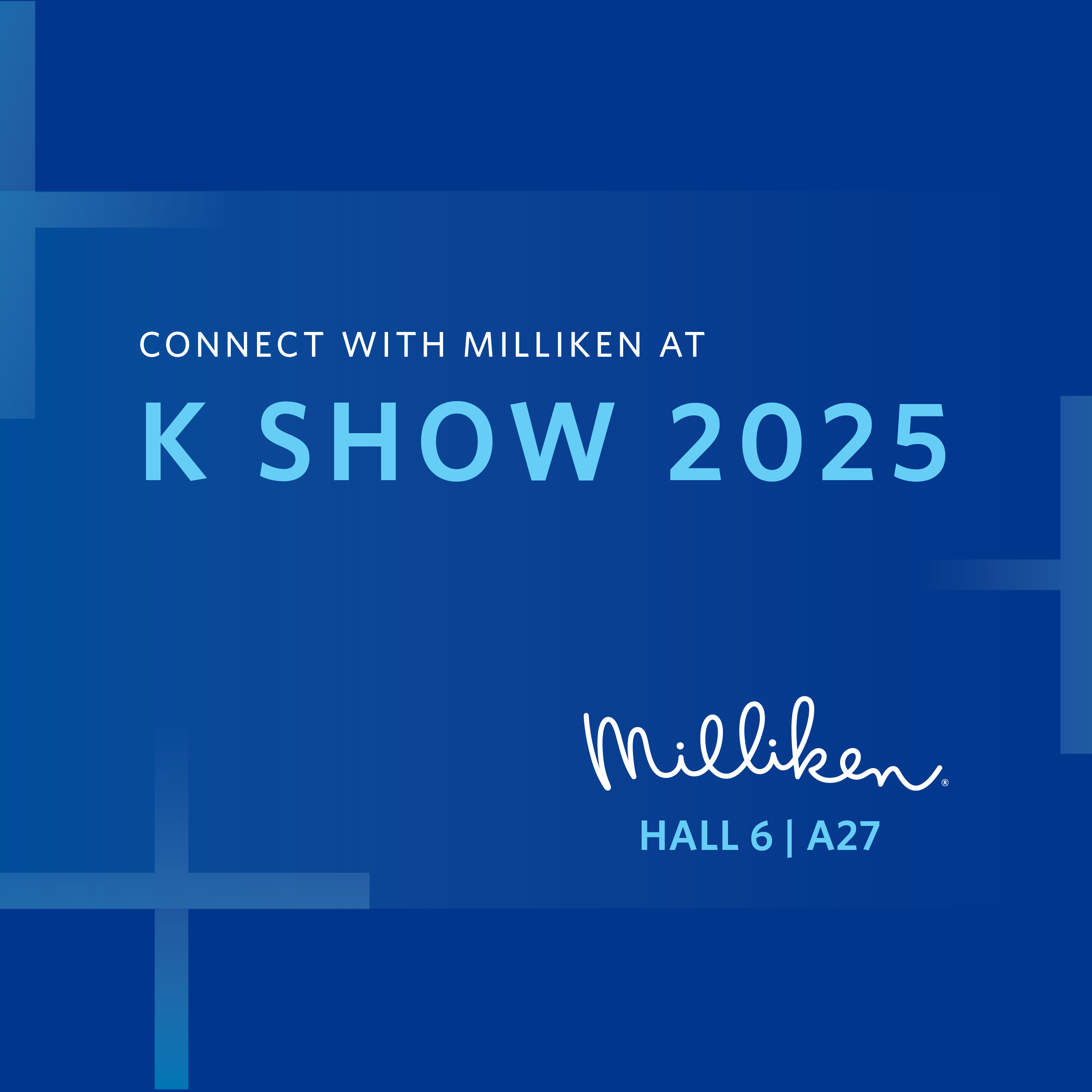 K Show 2025 header image with Milliken logo and text reading Hall 6 | A27